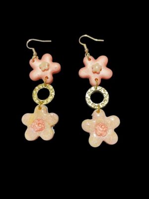 Boucles d’oreilles fleurs.