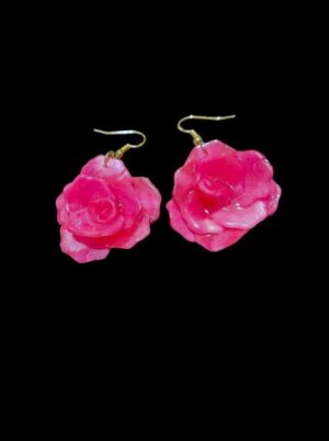 Boucles d’oreilles Roses.